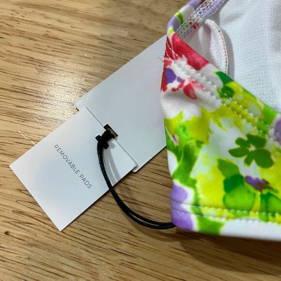 Shade & Shore Women's Floral Print Halter Bralette Bikini Top - Size XL - NWT - Picture 8 of 9